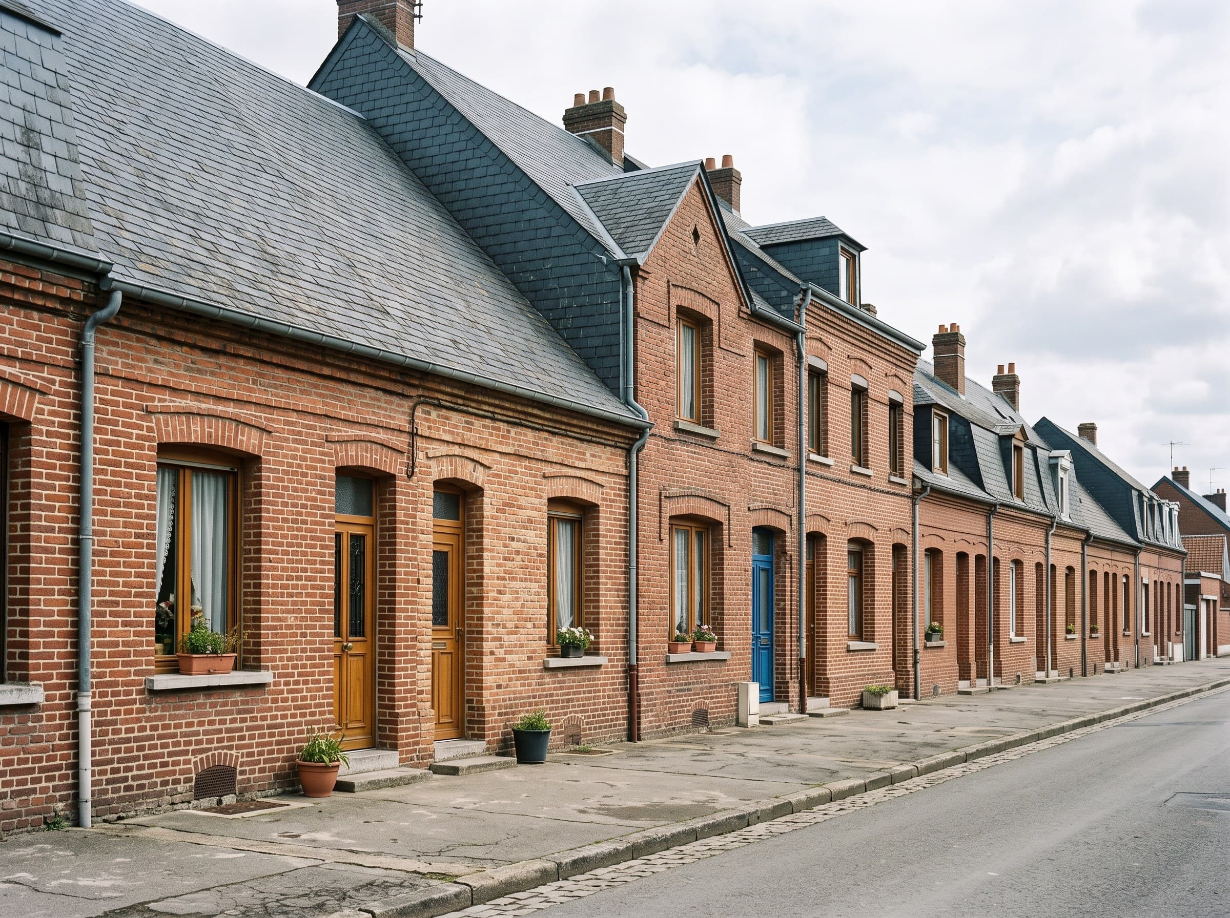 Toiture de maison de ville à Bohain-en-Vermandois