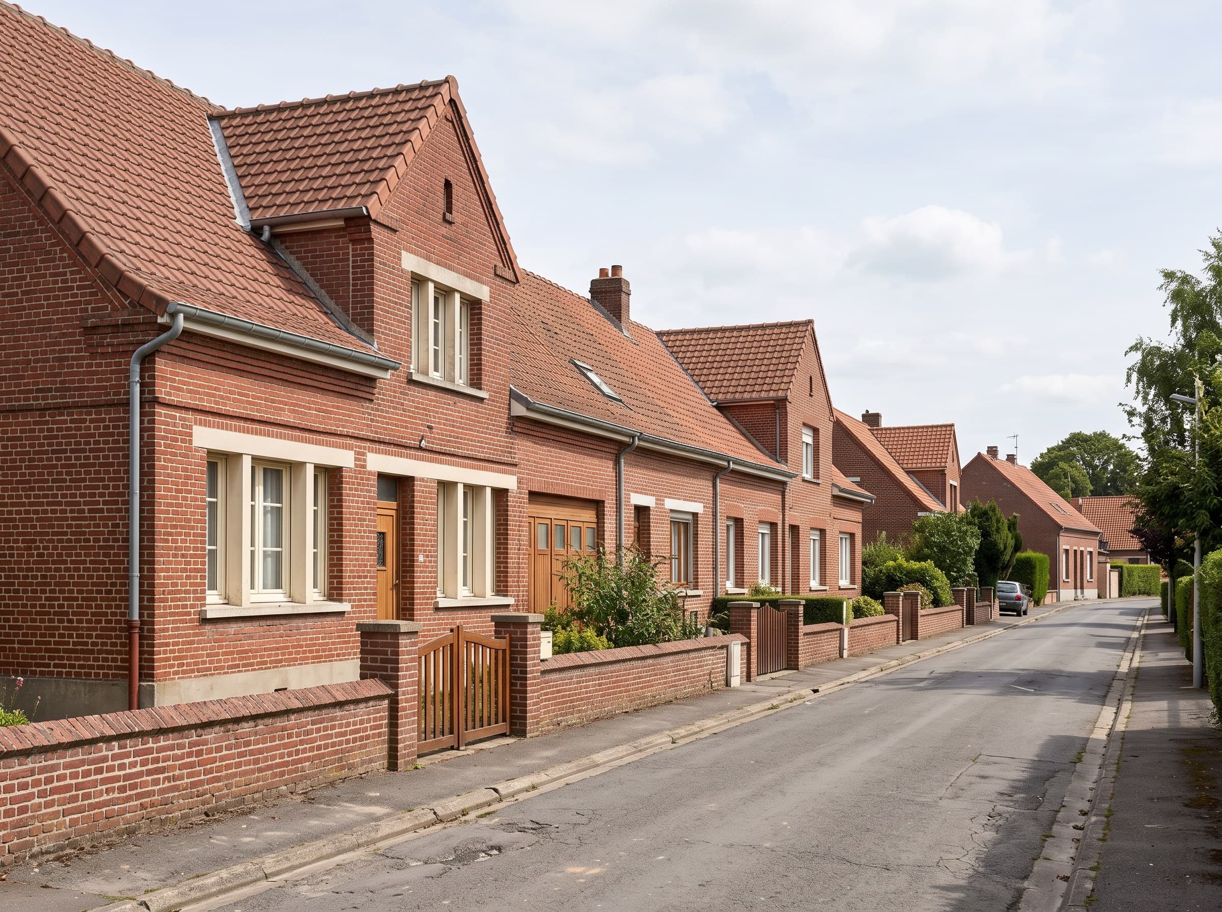 Toiture de maison à Essigny-le-Grand, commune du secteur de Saint-Quentin