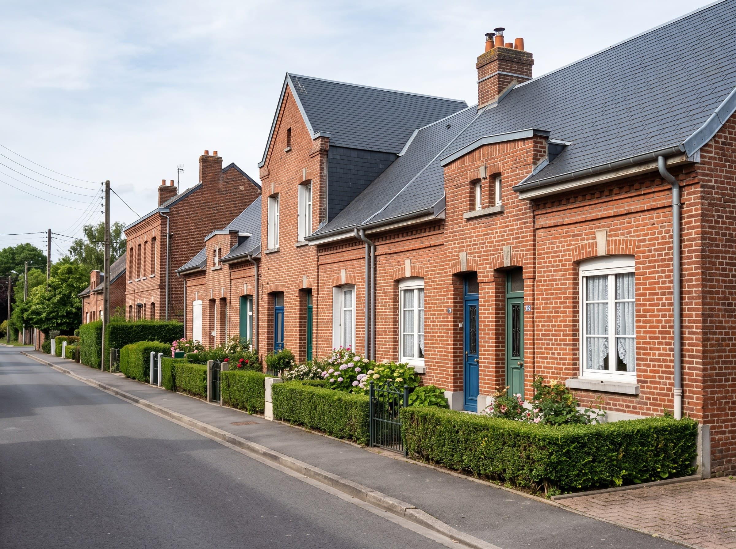 Toiture de maison à Rouvroy, petite commune proche de Saint-Quentin