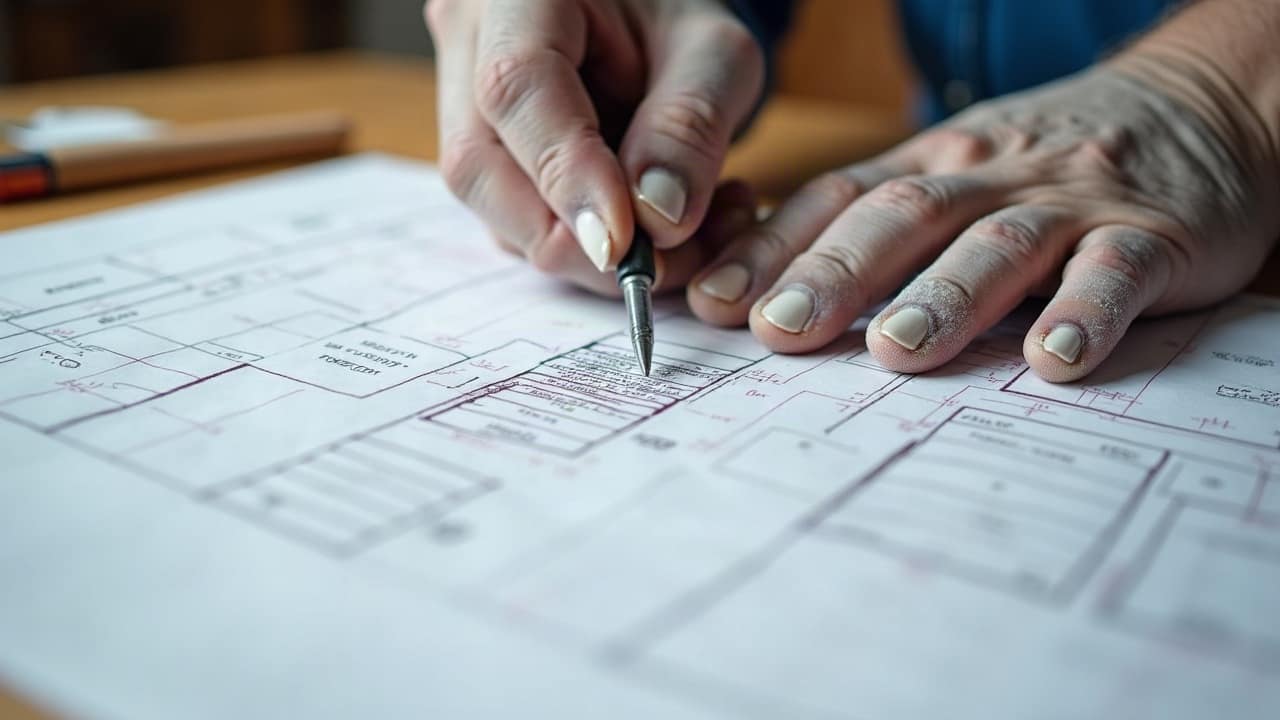 Détail d'un devis manuscrit sur papier avec quelques annotations, plan flou en arrière-plan, aucun texte lisible